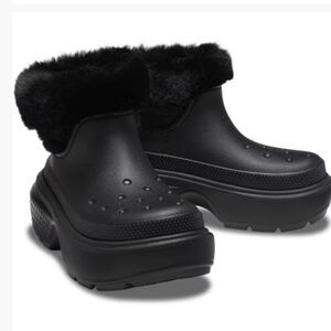 Crocs Stomp Lined Boots Unisex Adults, Black, Size M9 / W11, NWOT